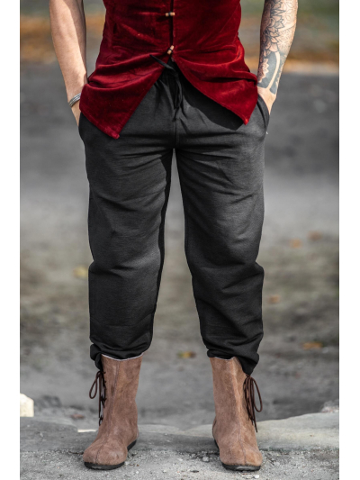 Trollfelsen Leonardo Carbone Mittelalter Gewandung Ritter Wikinger Hose Jören Schwarz _6_ Trollfelsen Leonardo Carbone Mittelalter Gewandung Ritter Wikinger Hose Jören Schwarz _6_
